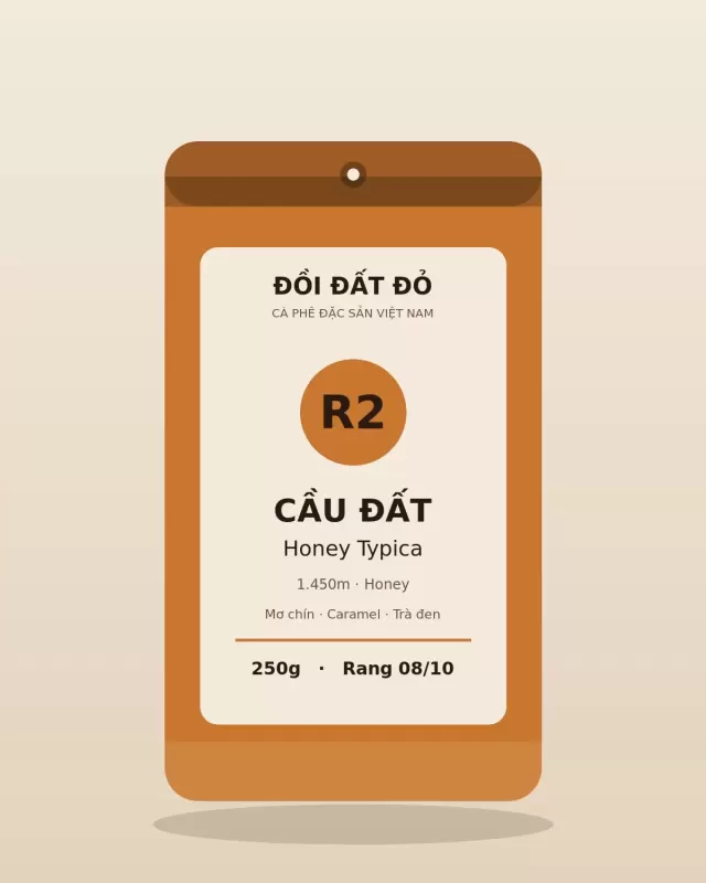 Arabica Cầu Đất Honey Typica — túi cà phê Sáng – vừa 250g