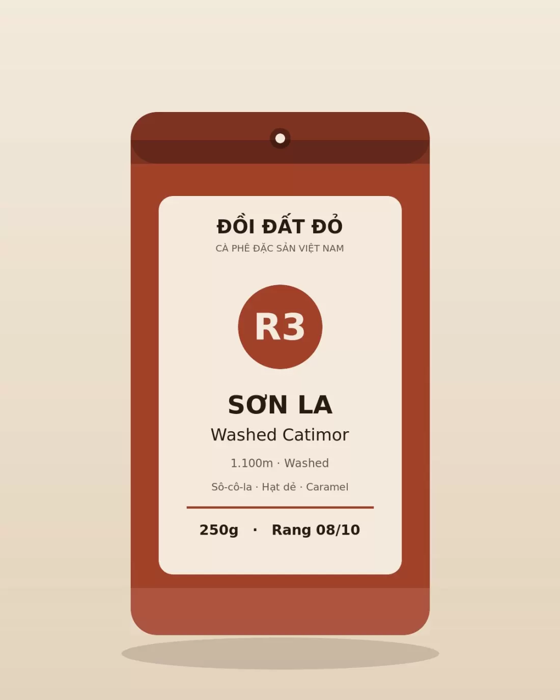 Arabica Sơn La Washed Catimor — túi cà phê Rang vừa