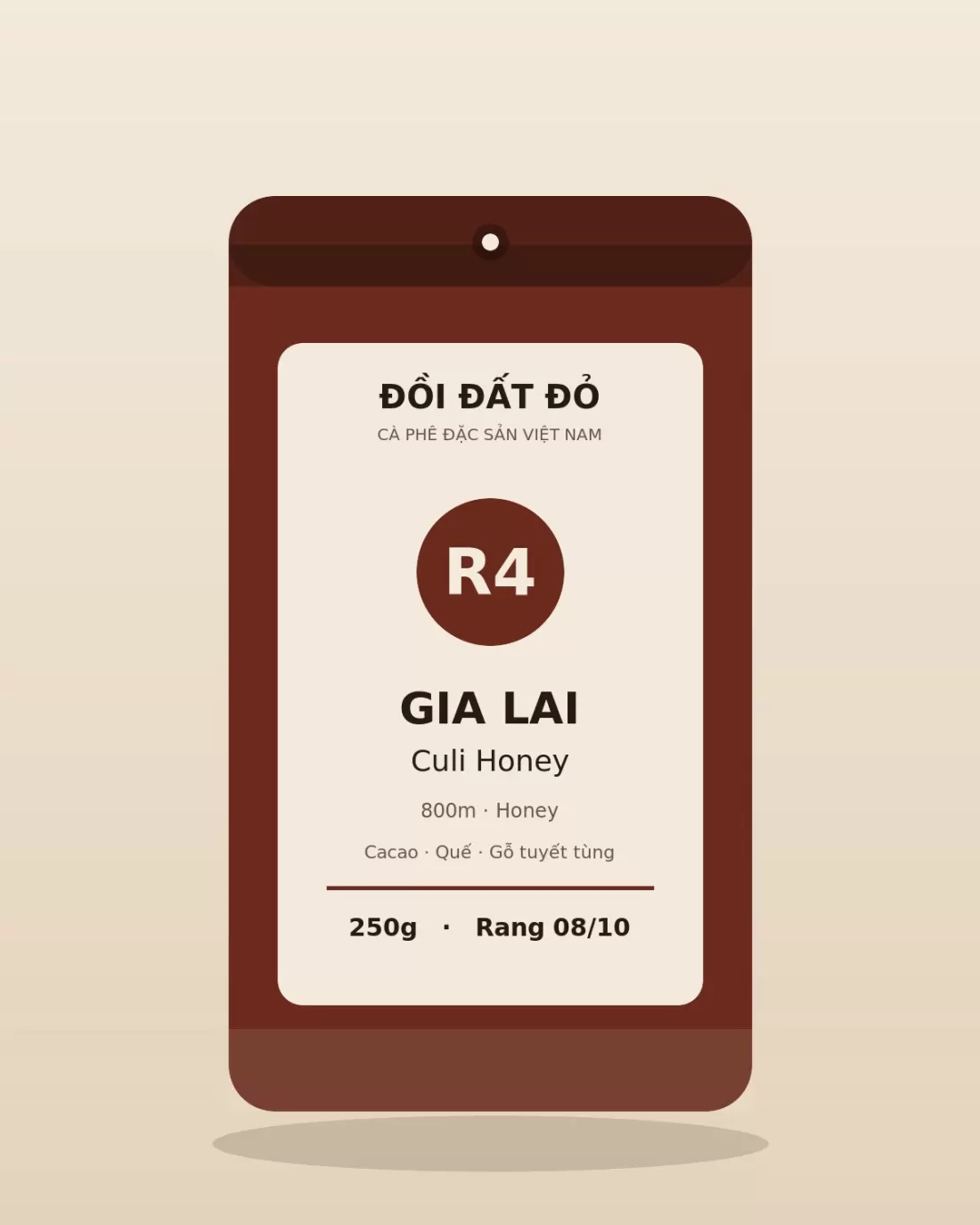 Robusta Culi Honey Gia Lai — túi cà phê Vừa – đậm