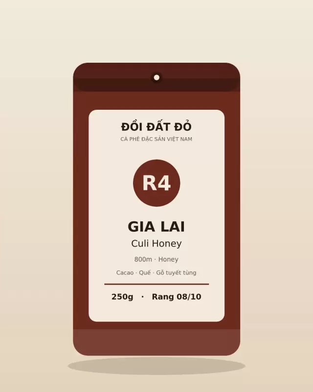 Robusta Culi Honey Gia Lai — túi cà phê Vừa – đậm 250g