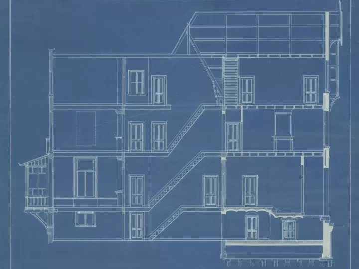 Bản vẽ kiến trúc mặt bằng của toà nhà nhiều tầng