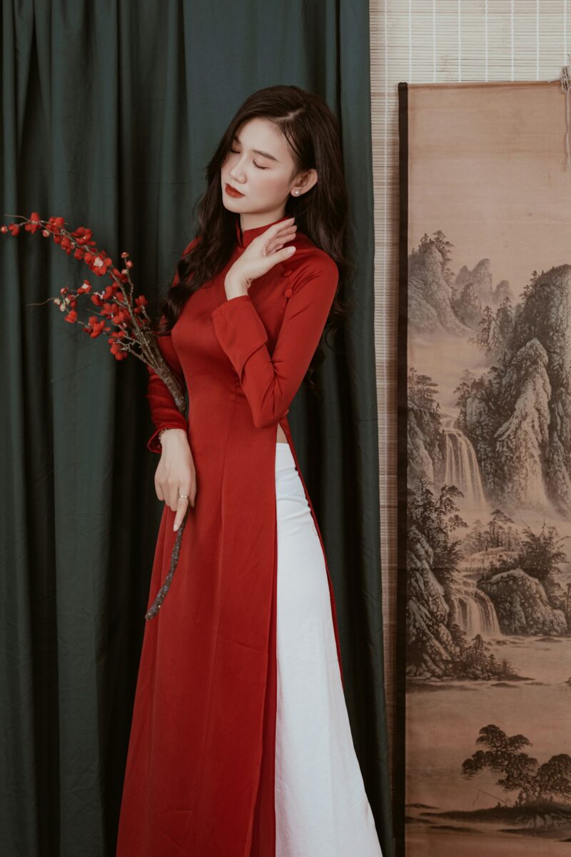 Áo dài lụa Trầm Hương