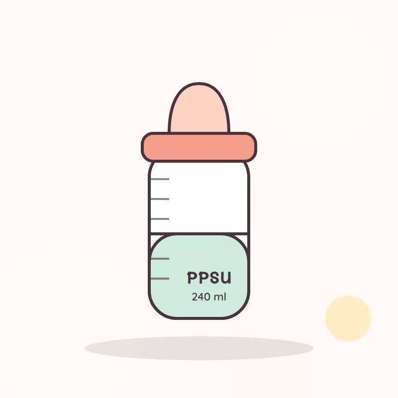 Minh hoạ sản phẩm: Bình sữa PPSU Cỏ Non cổ rộng 240 ml