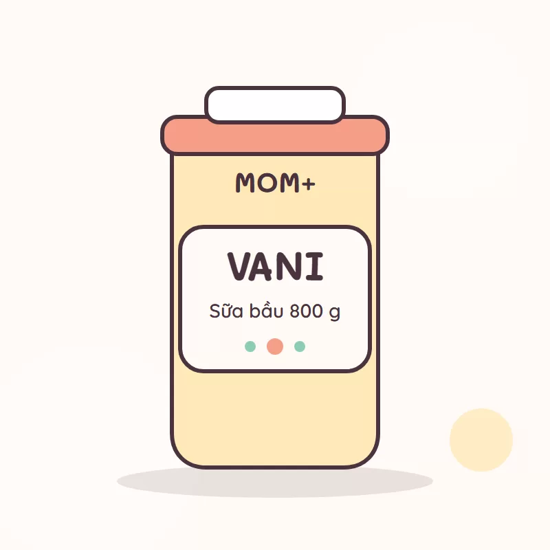 Minh hoạ sản phẩm: Sữa bầu Hoa Sữa Mom+ vị vani 800 g