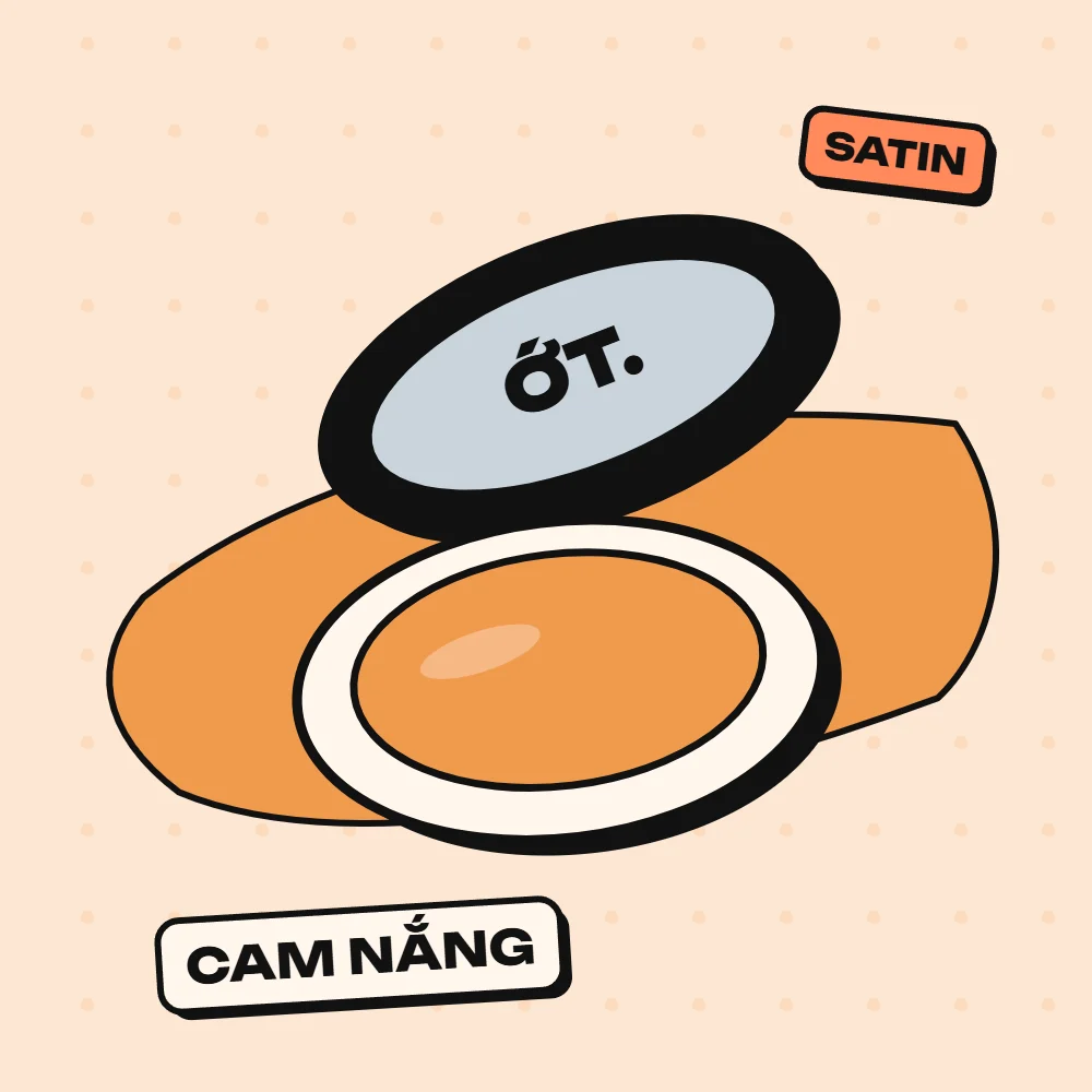 Má hồng kem Ớt Má, màu Cam Nắng (cam nắng ấm, khoẻ khoắn trên da ngăm.)