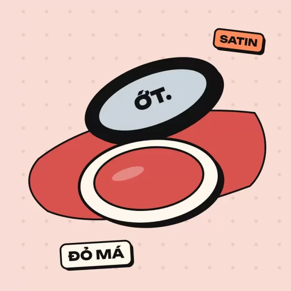 Má hồng kem Ớt Má, màu Đỏ Má (đỏ hồng đa năng: tán má, chấm môi)