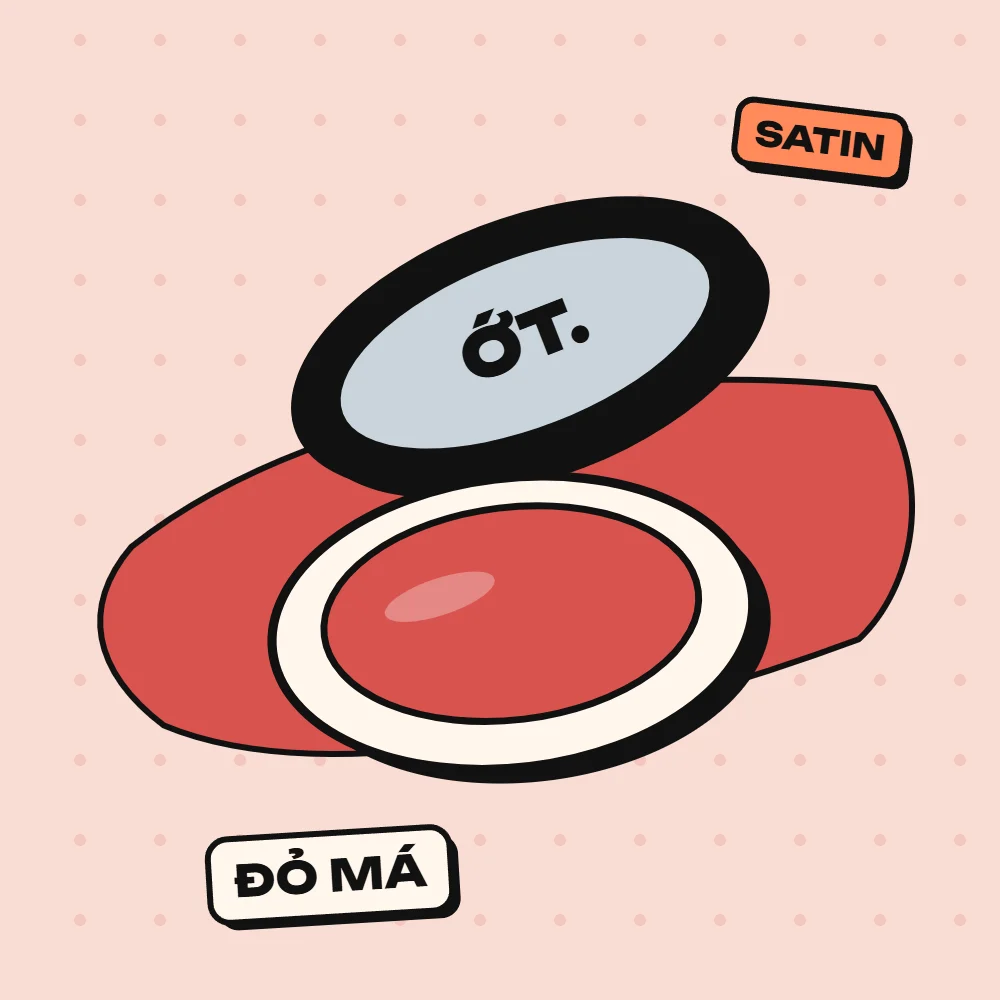 Má hồng kem Ớt Má, màu Đỏ Má (đỏ hồng đa năng: tán má, chấm môi)