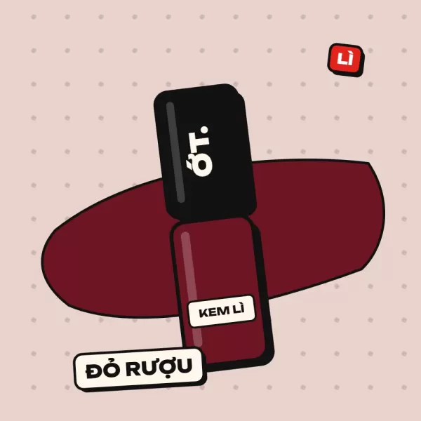 Son kem lì Ớt Cay, màu Đỏ Rượu (đỏ rượu vang sâu, sang và quyến rũ)