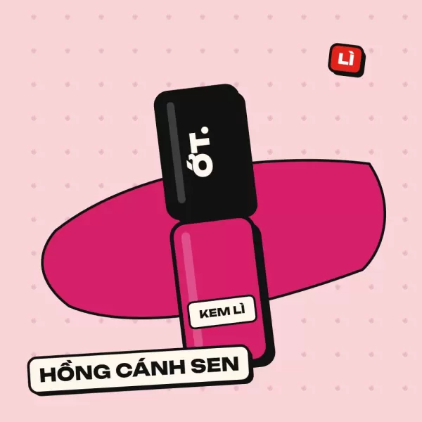 Son kem lì Ớt Cay, màu Hồng Cánh Sen (hồng cánh sen rực rỡ, trẻ trung, nổi)