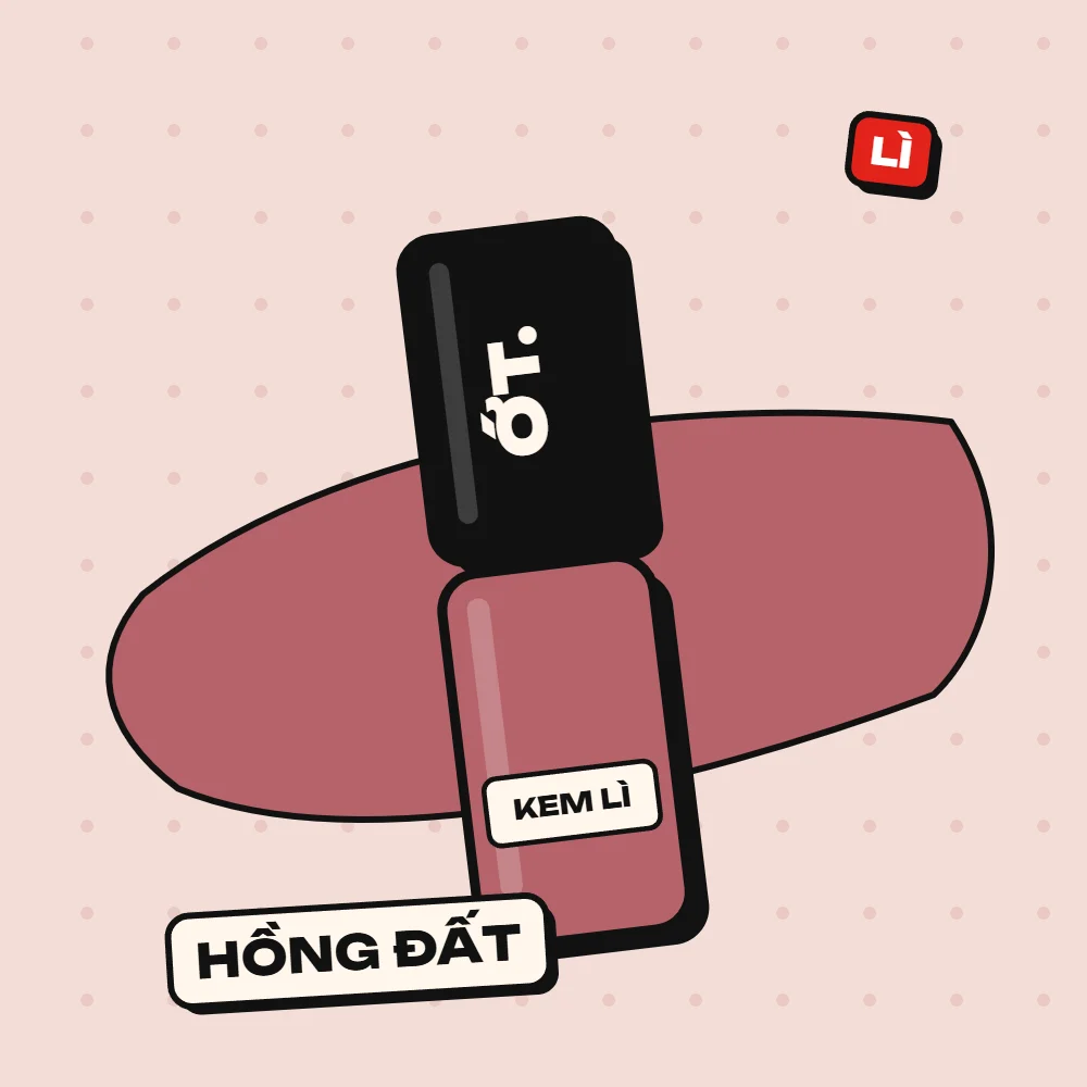Son kem lì Ớt Cay, màu Hồng Đất (hồng pha nâu đất dịu nhẹ, tự nhiên)