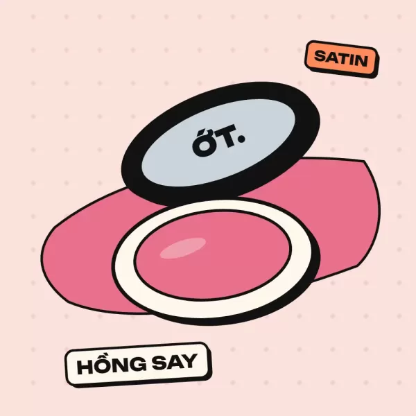 Má hồng kem Ớt Má, màu Hồng Say (hồng say tươi, má ửng kiểu hàn.)