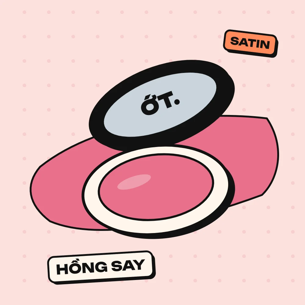 Má hồng kem Ớt Má, màu Hồng Say (hồng say tươi, má ửng kiểu hàn.)