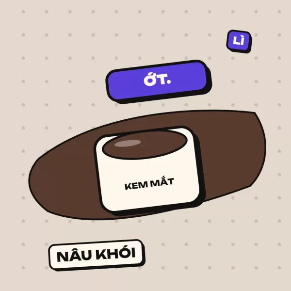 Phấn mắt kem Ớt Khói, màu Nâu Khói (nâu khói lì, tạo chiều sâu cho mắt)