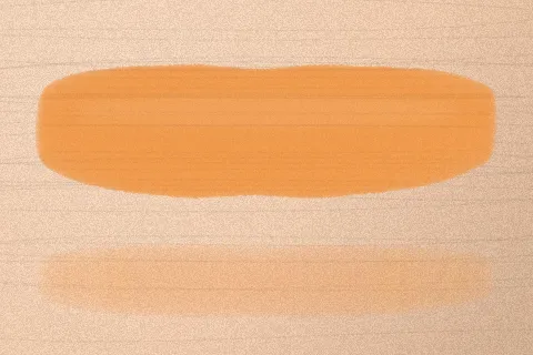 Swatch màu Cam Nắng trên da sáng