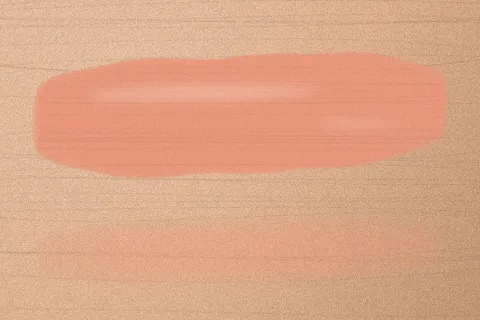 Swatch Son tint bóng Ớt Ngọt màu Cam Sữa trên da trung bình sáng