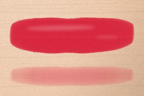 Swatch Son tint bóng Ớt Ngọt màu Đỏ Dâu trên da sáng
