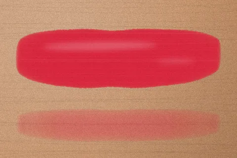 Swatch Son tint bóng Ớt Ngọt màu Đỏ Dâu trên da trung bình