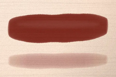 Swatch Son thỏi satin Ớt Chín màu Đỏ Nâu trên da rất sáng