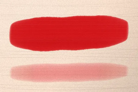 Swatch màu Đỏ Ớt trên da rất sáng