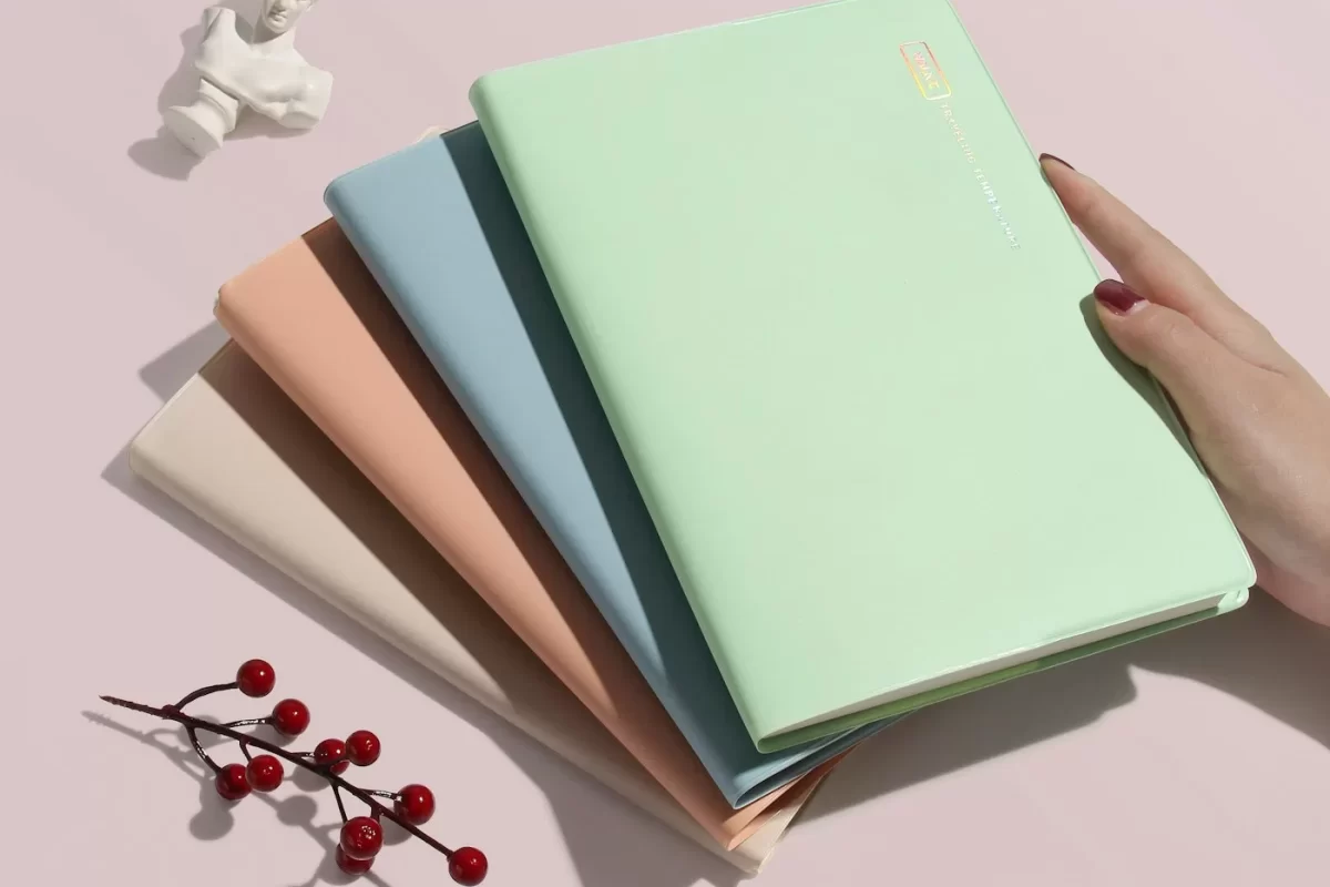 Bộ sổ pastel Mộc Mạc – ảnh mẫu in (minh hoạ)