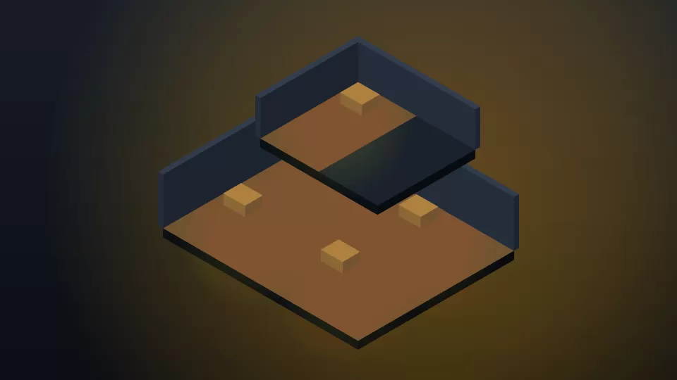 Mặt cắt isometric biệt thự hai tầng sáng đèn ấm