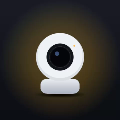 Camera trong nhà dạng vòm xoay 360 độ đặt trên đế trắng – Camera trong nhà DOMUS V2