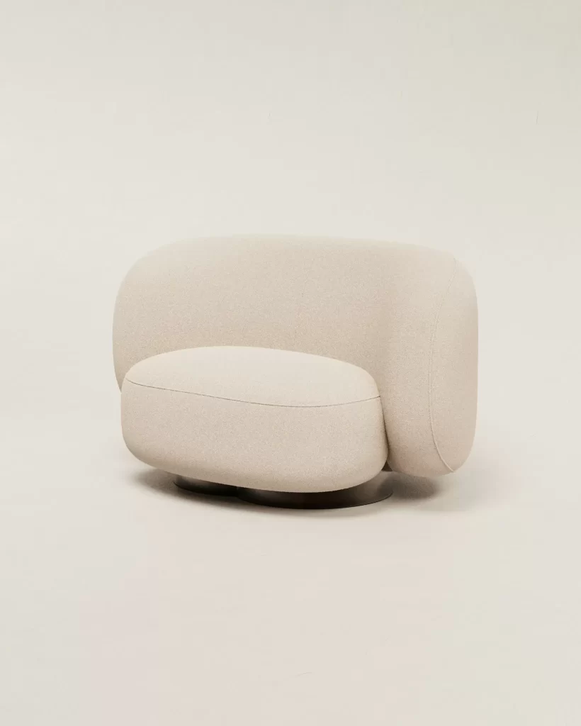 Ghế bouclé Cocoon xoay