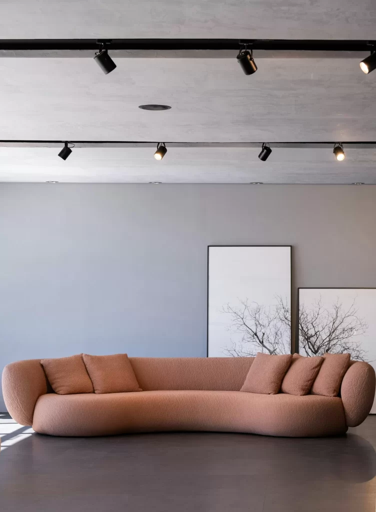 Sofa bouclé Peach Curve 3 chỗ