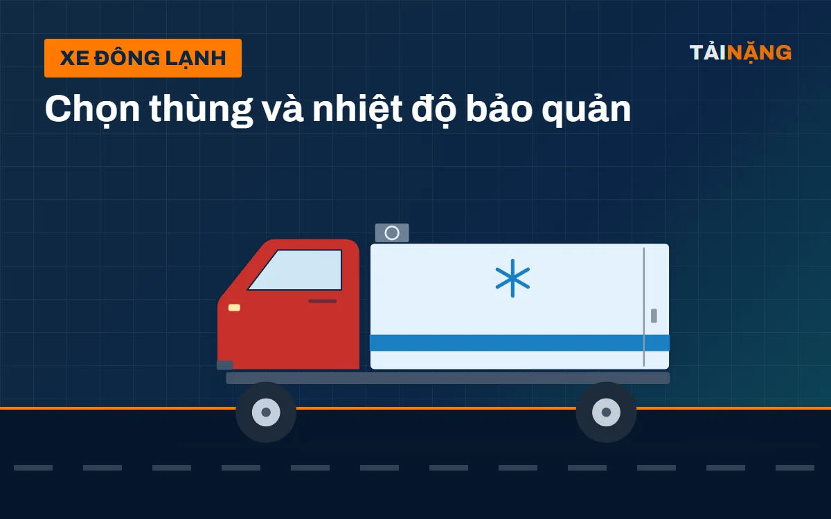 Xe tải đông lạnh: chọn thùng, nhiệt độ và máy lạnh phù hợp