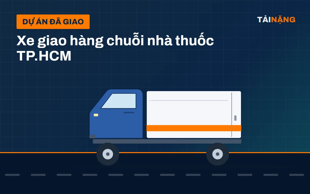 Đội xe 10 xe tải thùng kín cho chuỗi nhà thuốc nội thành TP.HCM