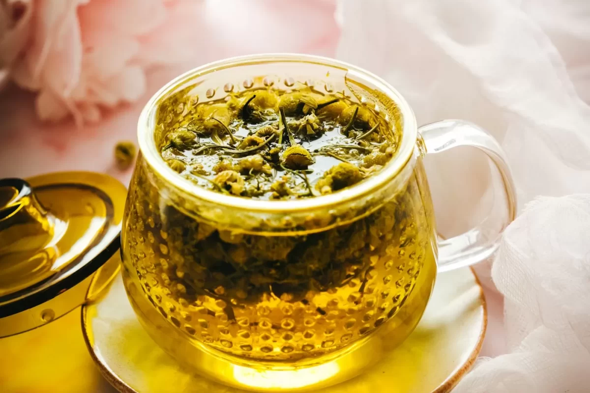 Ảnh macro sản phẩm: Trà an thần táo nhân – hạt sen – tâm sen (14 gói)