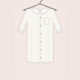 Áo sơ mi cotton tay lỡ An màu trắng
