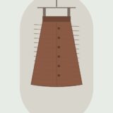 Chân váy chữ A dạ tweed màu nâu