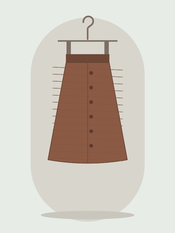 Chân váy chữ A dạ tweed