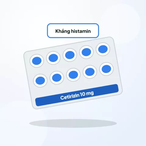 Cetirizin 10mg – Hộp 2 vỉ × 10 viên