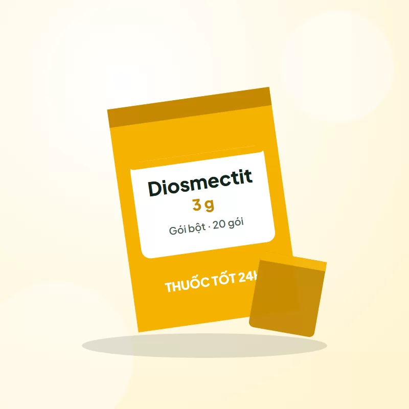 Diosmectit 3g gói bột – Hộp 20 gói tại Thuốc Tốt 24H