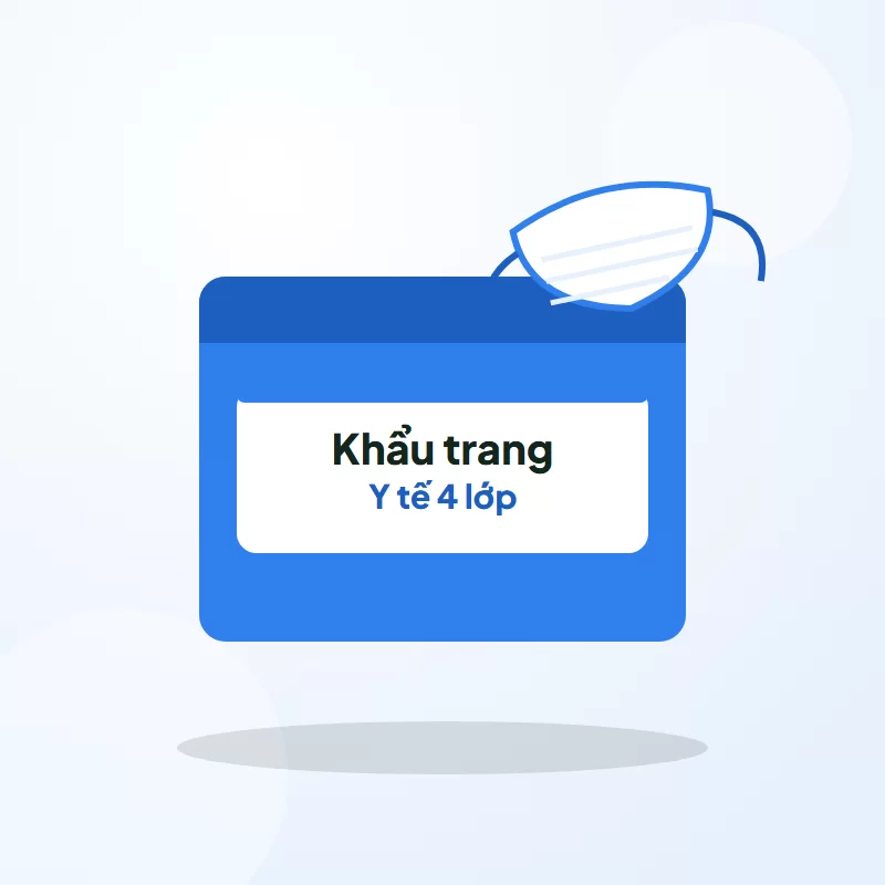Khẩu trang y tế 4 lớp kháng khuẩn – Hộp 50 cái tại Thuốc Tốt 24H