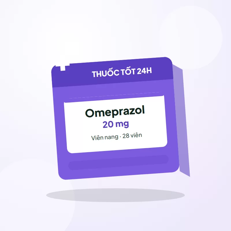 Omeprazol 20mg – Hộp 2 vỉ × 14 viên tại Thuốc Tốt 24H