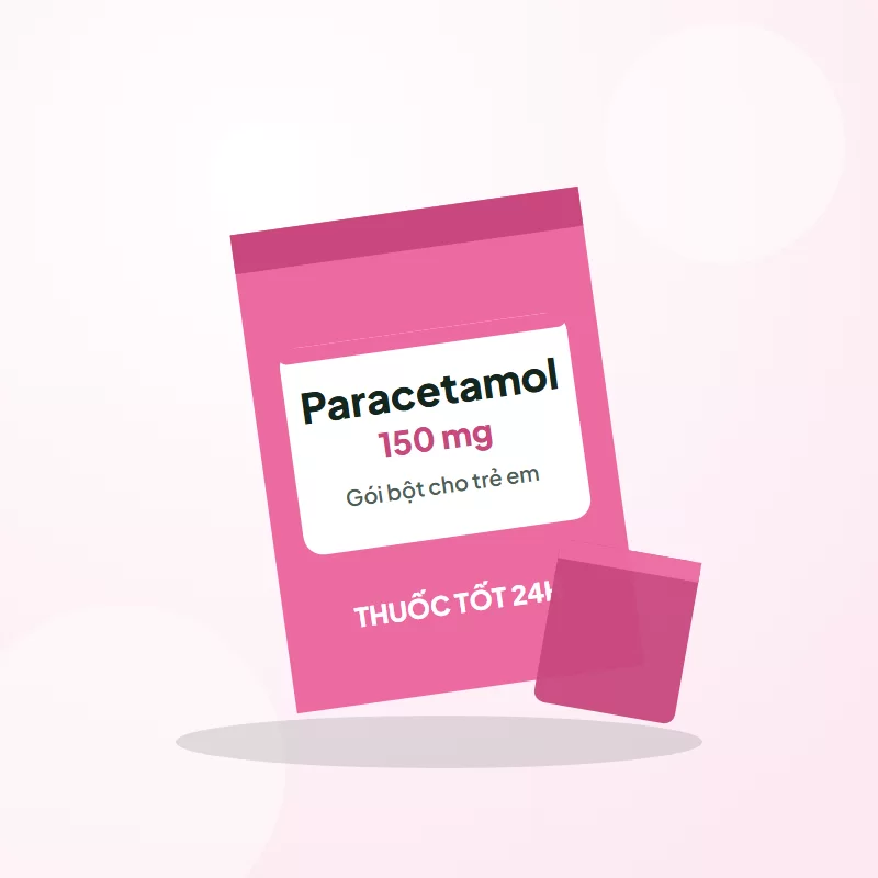 Paracetamol 150mg dạng gói cho trẻ em – Hộp 12 gói × 1,5g tại Thuốc Tốt 24H