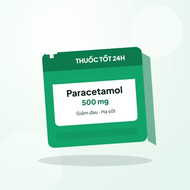 Paracetamol 500mg – Hộp 10 vỉ × 10 viên tại Thuốc Tốt 24H