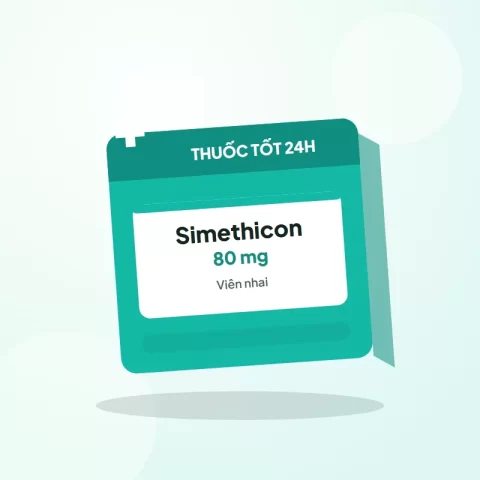 Simethicon 80mg viên nhai