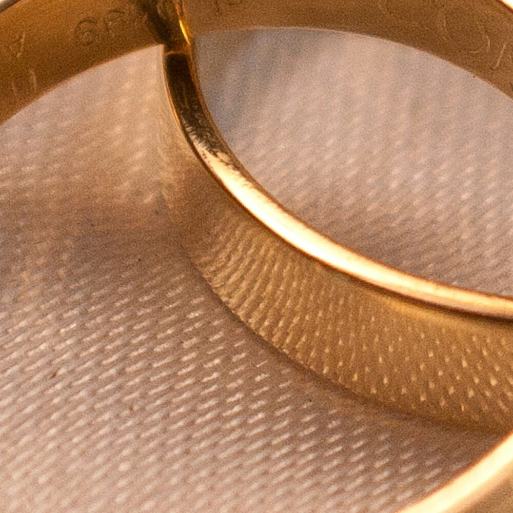 Nhẫn cưới vàng 18K Vĩnh Cửu – cận cảnh macro