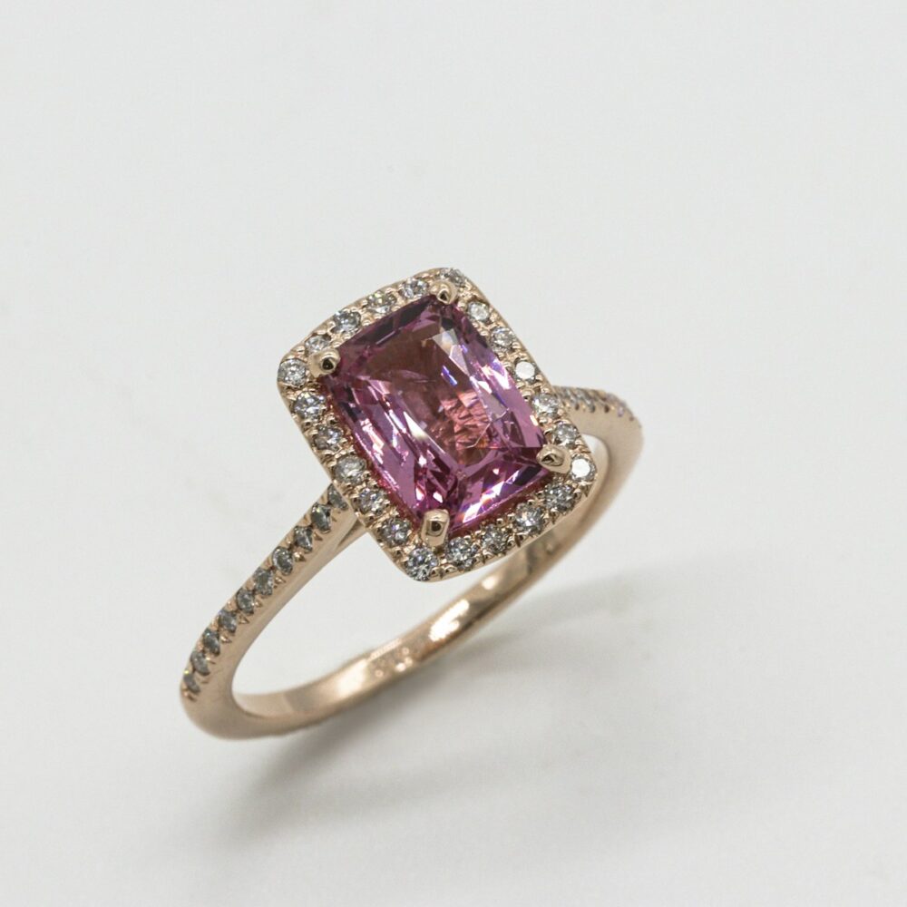 Nhẫn vàng hồng 14K Sapphire Bình Minh – ảnh sản phẩm