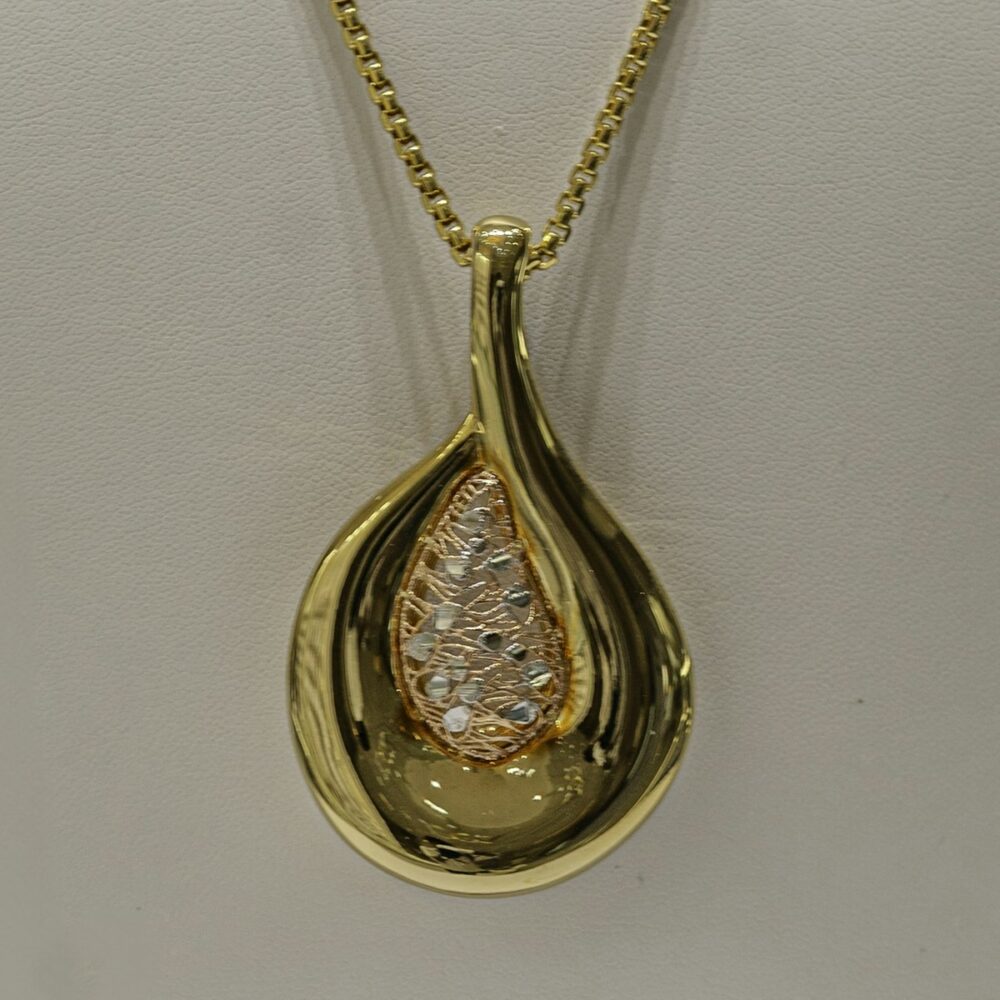 Dây chuyền vàng 18K Giọt Nắng – cận cảnh macro