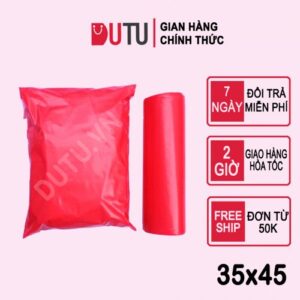 Combo 100 Túi Đóng Gói Sản Phẩm Siêu Nhanh Màu Hồng Size 35x45