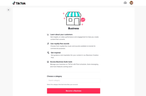 Tạo tài khoản kinh doanh trên Tiktok 