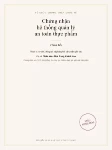 Chứng nhận hệ thống quản lý an toàn thực phẩm của cơ sở sơ chế yến (bản mẫu minh hoạ)